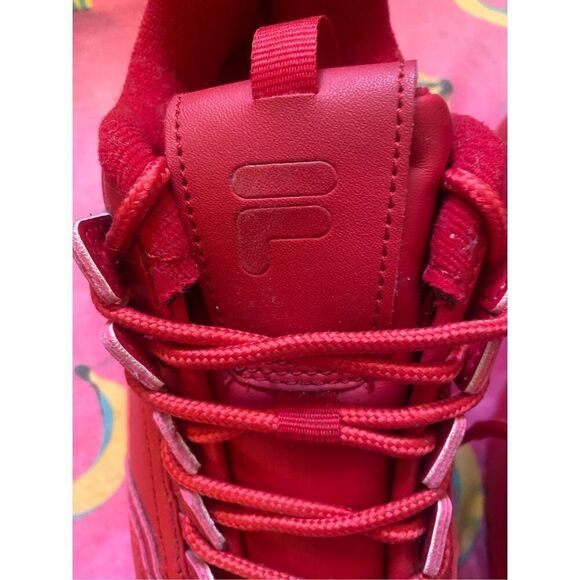 Chunky Red Fila Sneakers - Picture 4 of 7